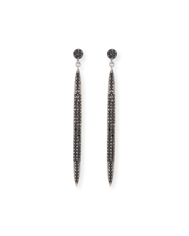 Pave Spear Dangle Earrings